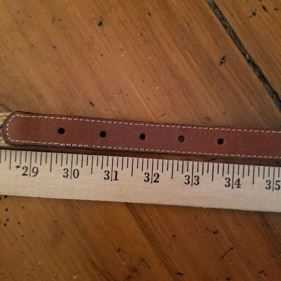 Women's Vintage Leather and Jute Bohemian Colorful Belt Sz M Western Boho - Picture 8 of 12